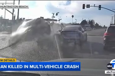 Man killed, 3 hospitalized in multi-vehicle crash in Huntington Beach, firefighters say