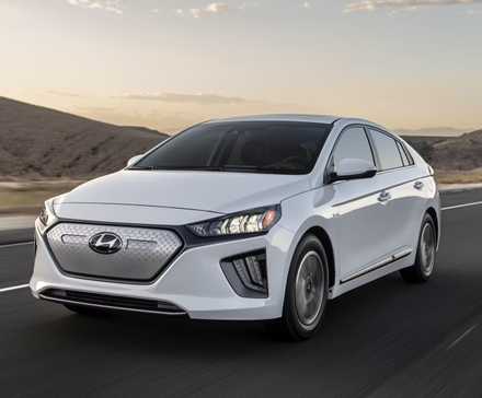 White Hyundai Ioniq EV Sedan