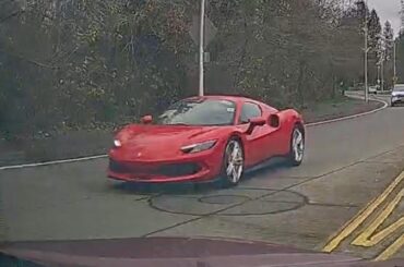 My mom spotted this beautiful [Ferrari 296 GTB] today, Wilsonville, Oregon. (Pic taken off dashcam)