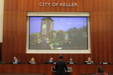dais at Keller City Council