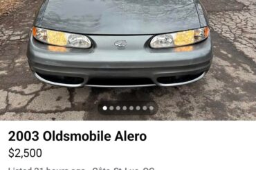 (Almost) Mint Oldsmobile Alero being sold on Facebook Marketplace for 2.5k