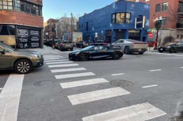 [Bugatti W16 Mistral] in 20 degree weather in Chicago