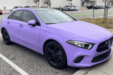 Purple wrapped Mercedes A-Class [3333 × 2102]