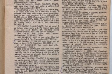 More 1972 Car Classifieds