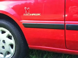 1997 Toyota Tercel Redhawk with unjammed tape deck. Official car of?