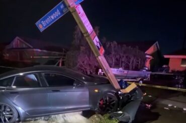 An O.C. DUI driver crashed his Tesla into a fire hydrant