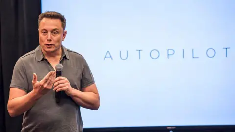 Bloomberg via Getty Elon Musk, chairman and chief executive officer of Tesla Motors, speaks during an event the company's headquarters in Palo Alto, California, U.S., on Wednesday, Oct. 14, 2015.