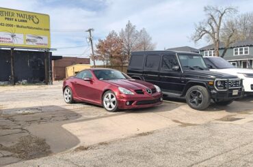 [Mercedes multi] outside an exotics shop