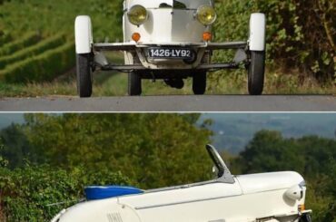 The 1953 Reyonnah A175 is a prototype French microcar built by Robert Hannoyer. The car features a 175cc engine and tandem seats. Only 15 were produced, making it a unique piece of automotive history. It was introduced at the 1950 Paris Motor Show.