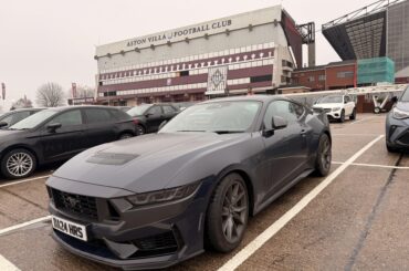 [Ford Mustang dark horse] at Aston Villa football club