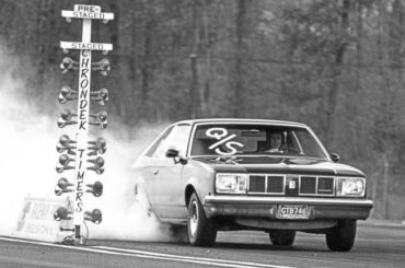 Photo from Car and Driver testing the 1978 Oldsmobile 4-4-2 from their February issue of that year. It ran 17.4 seconds @ 83 mph at the drag strip with its 2.56 rear end gears