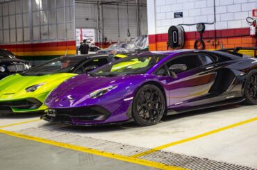 Two [Lamborghini Aventador SVJ] together