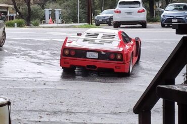[Ferrari F40] showed up briefly to pick up breakfast from Alice's Restaurant