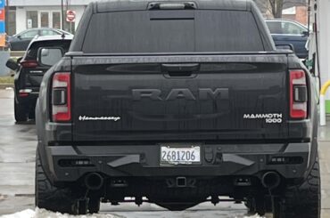 Saw a woman maybe 5’2” jump out of this [Dodge Ram 1500 TRX/Hennessy Mammoth 1000] in the Chicago burbs this weekend