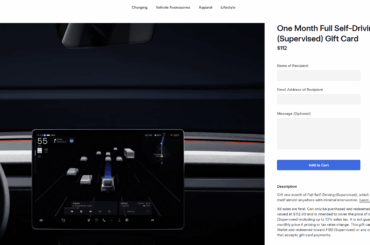 Tesla FSD gift cards arrive — but only in the U.S. for now