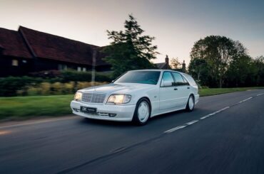 Mercedes S 600 W140 estate (wagon), a one-off conversion by Falcon Design based on an S600L sedan from 1994, featuring the powerful V12 engine, transformed by DK Engineering (a UK classic car specialist) into a practical yet luxurious estate. It had adapted tailgate from a W210 E-Class wagon