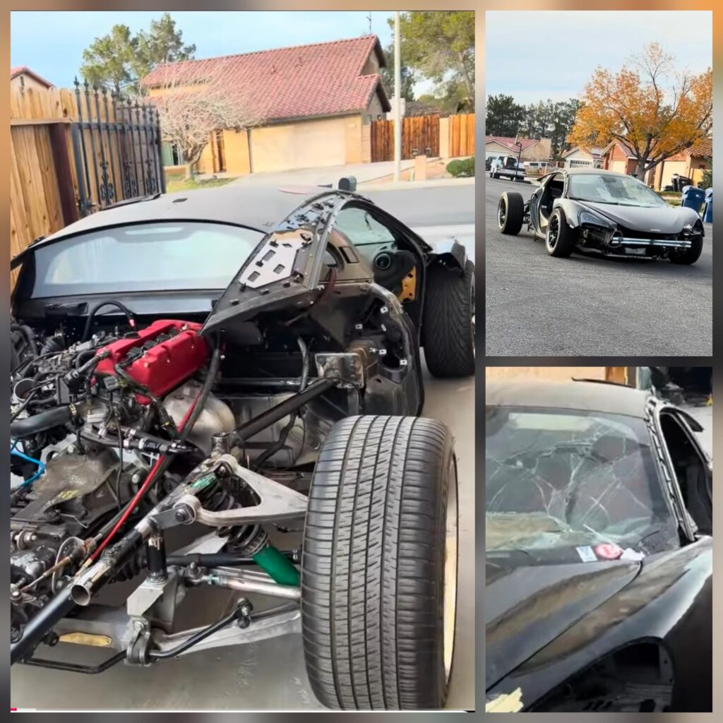 Wrecked McLaren with Honda K24 4-cylinder engine swap, the official car of...?