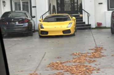 Spotted a [Lamborghini Gallardo] while at work