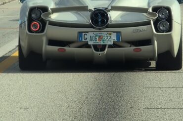 $2.5 million [Pagani Utopia] spotted on I-95 in Miami.