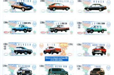 Chevy Chile 1996 Lineup