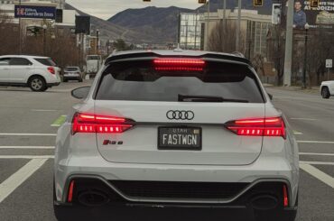 [Audi RS6 Avant] with a fitting license plate