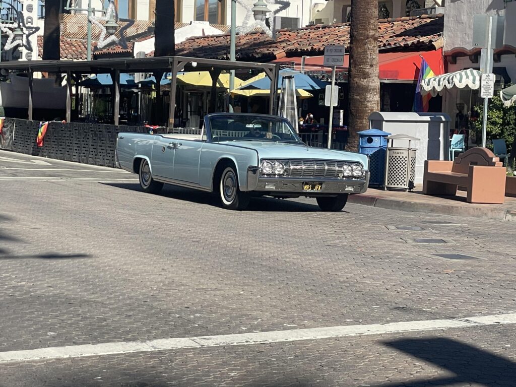 [Lincoln Continental] cruising Palm Canyon drive in Palm Springs