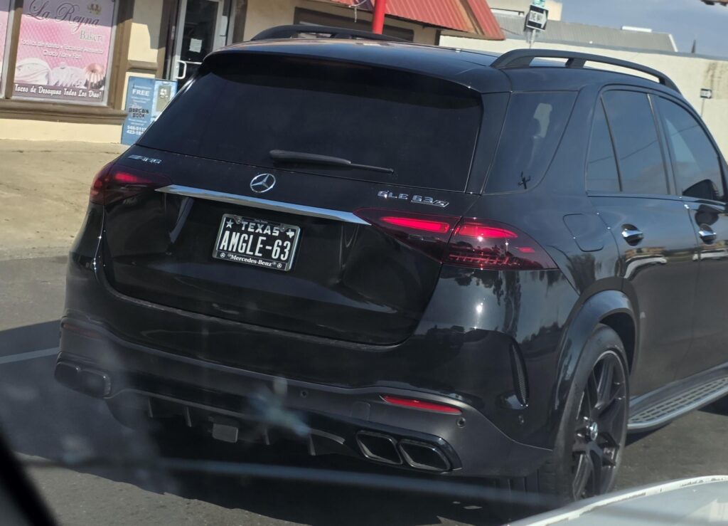 The Mercedes AMG GLE-63s with matching vanity plate, the official SUV of...