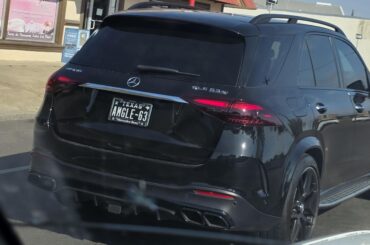 The Mercedes AMG GLE-63s with matching vanity plate, the official SUV of...