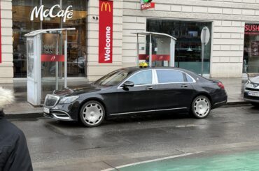 Mercedes-Maybach S-Class operating as a regular street taxi in Vienna