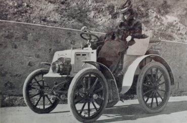 Virginia Fair Vanderbilt Cruising in a 6HP Panhard-Levassor, 1900 in Newport, Rhode Island
