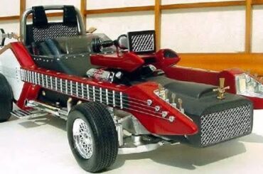 This is the Voxmobile — a guitar-shaped promotional car built in the 1960s.