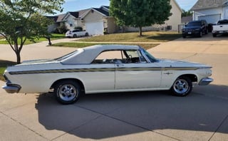 1964 Chrysler 300 Sport. 383ci. Power steering, brakes, windows, Leather. Push button transmission. square steering wheel.