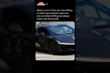 Electric Car Performed Controlled Drifting in China