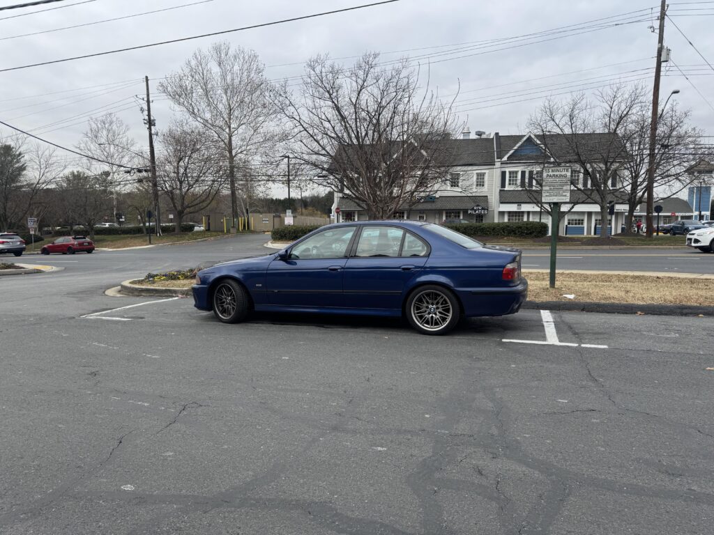 George is 81 years old and loves his [2002 BMW e39 M5].