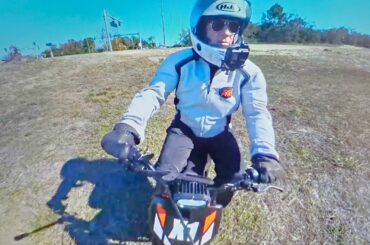 Harley rider reviews a Qronge X1 Spark,  electric dirt bike!