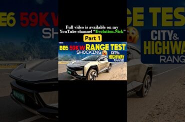 Pack 2 BE 6 59 KW Range Test. #electriccar #mahindrabe6 #electricvehicle #review