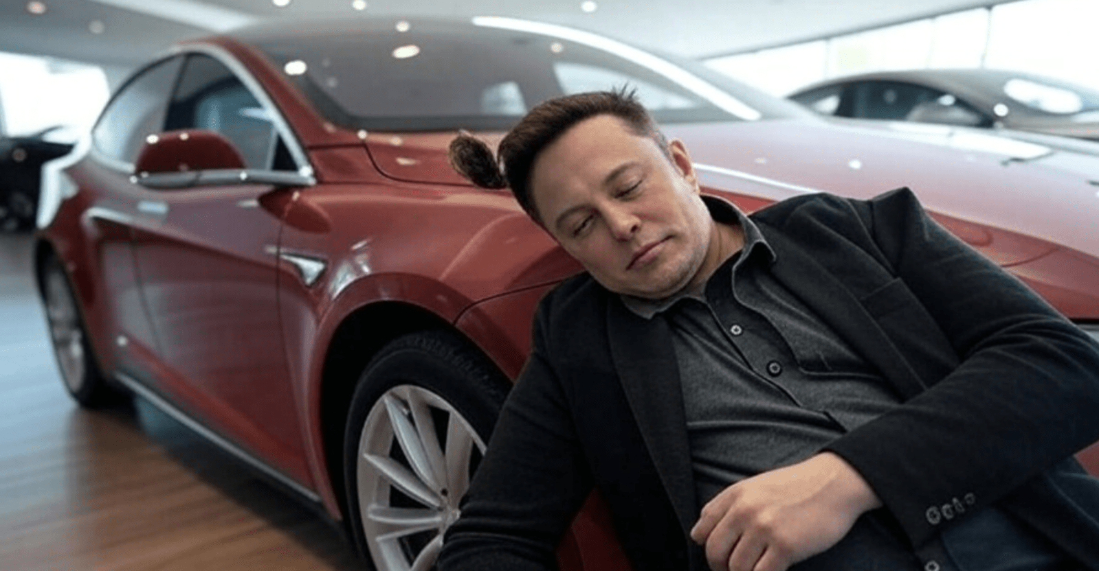 Elon Musk sleeping on sales floot