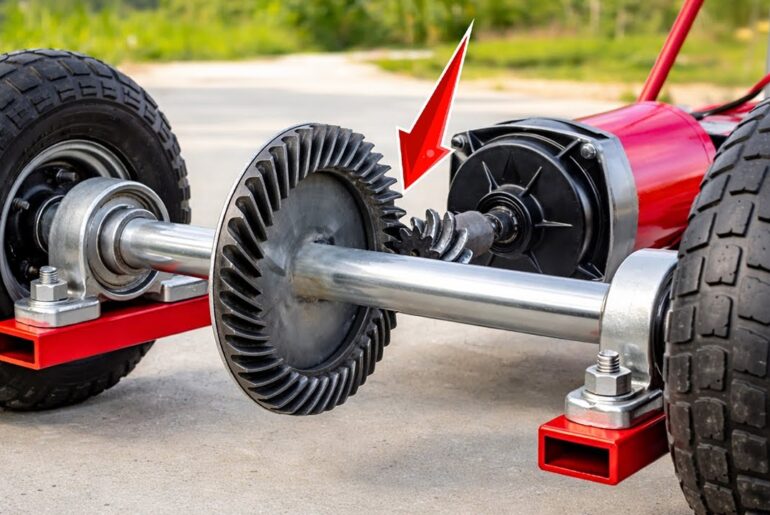 I created an electric car with a special motor.