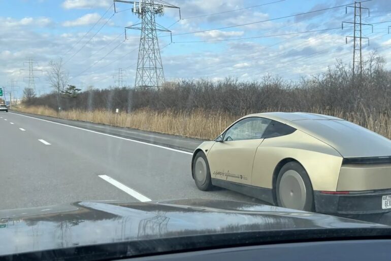 The Cybercab near Buffalo, New York