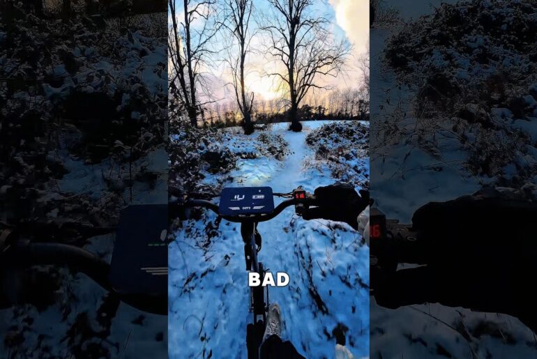 Budget scooter in snowy conditions #electricscooter #escooter #kukirin