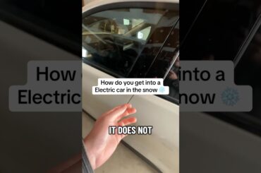 How do you get into electric car when it snow? #car #newcar #ev #ford #tesla