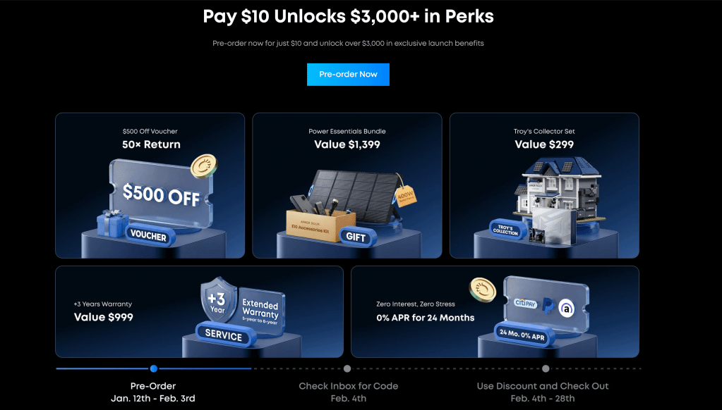 Anker SOLIX E10 pre-order savings