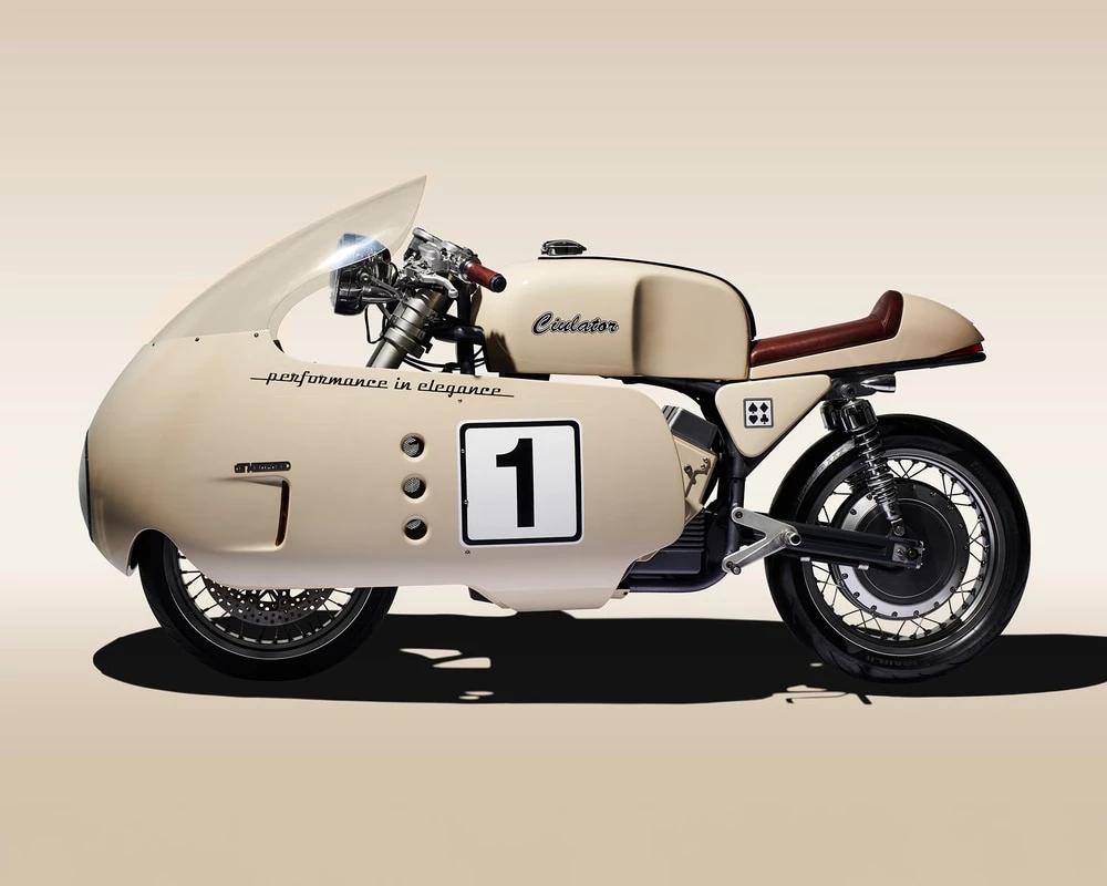 The track version is equipped with a 34-hp BLDC in-wheel hub motor that produces 258 lb.ft of peak torque