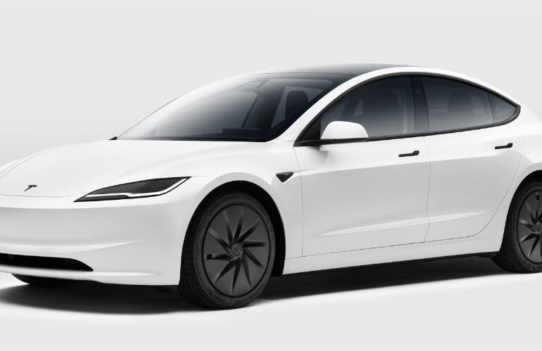 Tesla's entry-level Model 3 sedan [SCREEN CAPTURE]