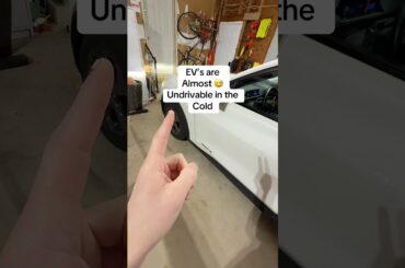 EV lost 50% of range in the cold #car #newcar #EV #carbuying