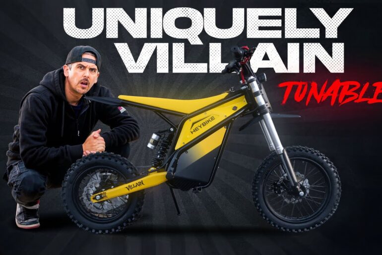 Heybike Villain: E-Dirt Bike with Swappable Panels and Upgrade-Ready Potential!