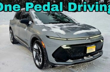Driving Chevrolet Equinox EV in Snow Using ONE PEDAL DRIVING