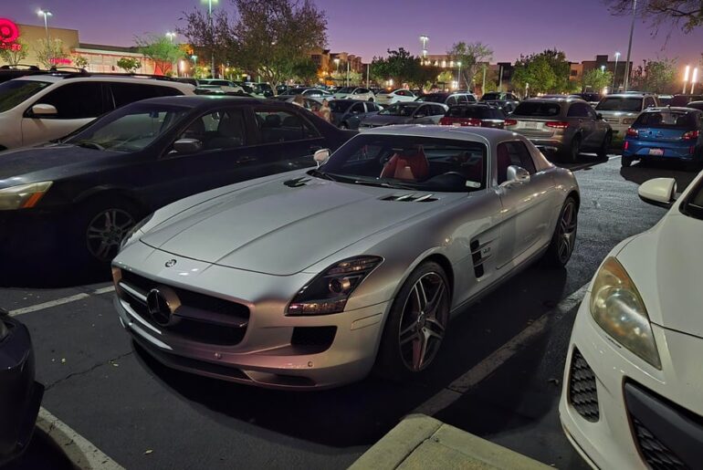 Saw this gorgeous [Mercedes-Benz SLS AMG] while going to Target