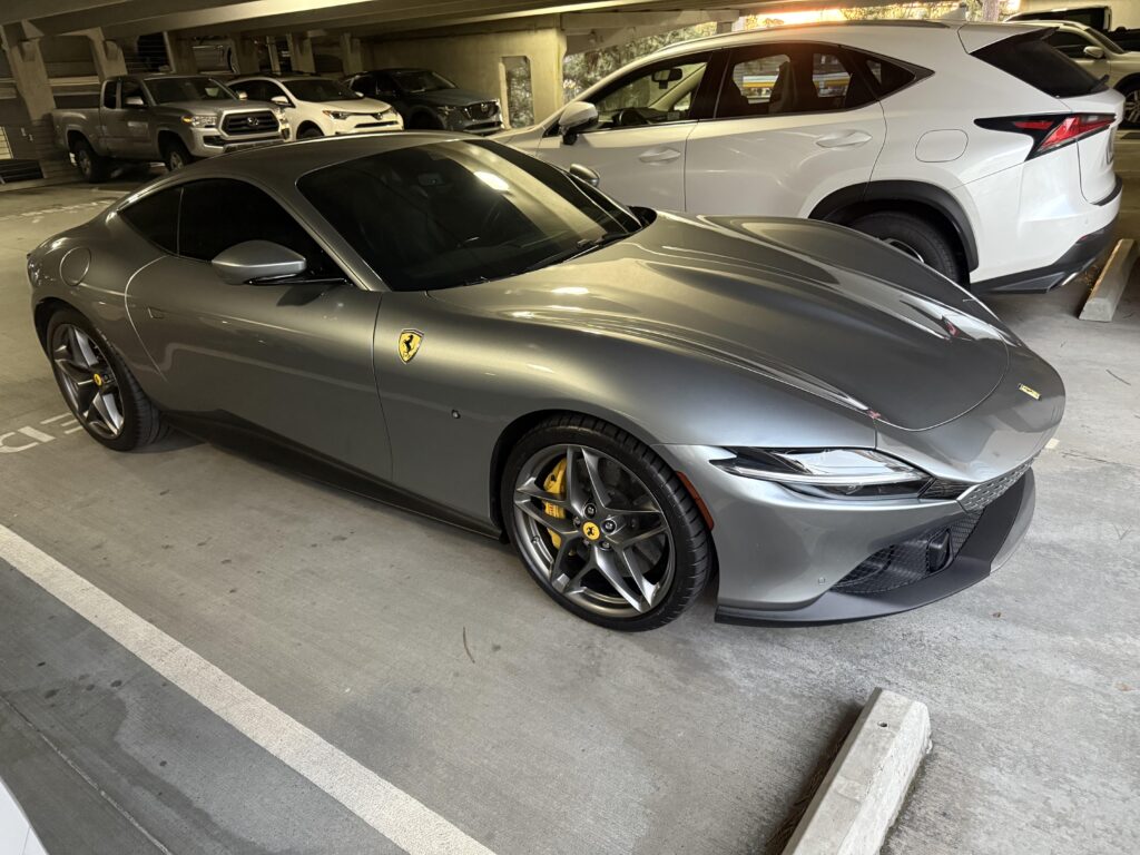 [Ferrari Roma] my neighbor works for a used car dealership. It’s not uncommon for them to bring home exotic cars.