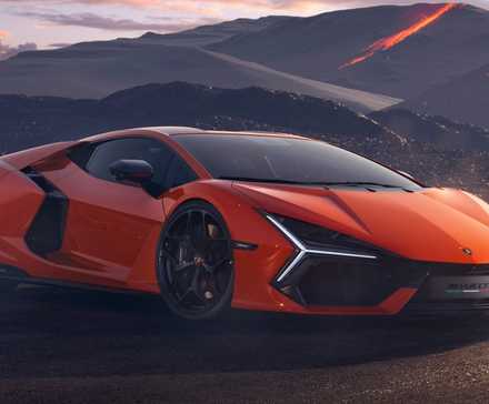2024 Lamborghini Revuelto Orange Front Angle